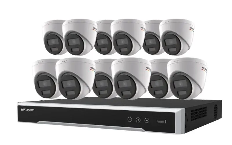 HIK-EKI-K164T412C : 16-Channel 4K Surveillance System with 4TB HDD and 12 Outdoor Cameras