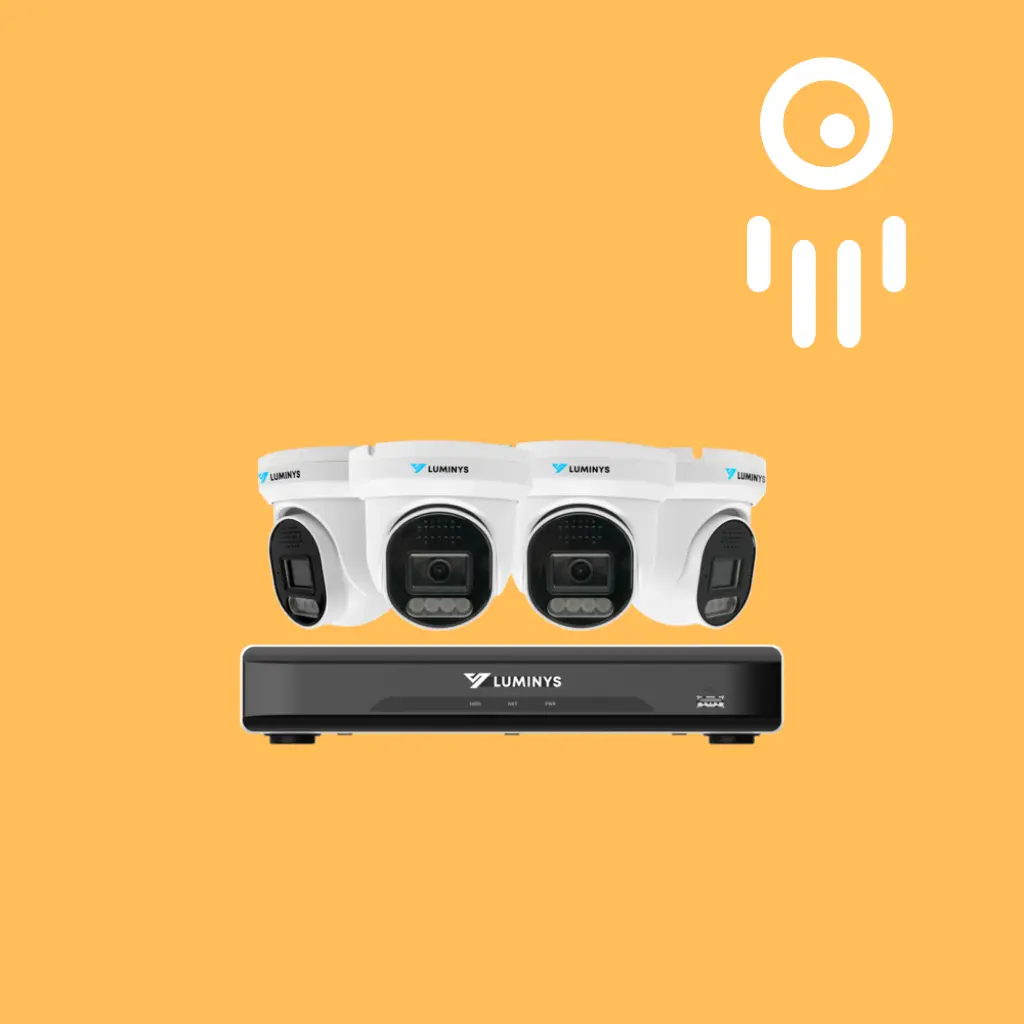 Luminys LUM-K54-4L1A2 - 4 Channel 5MP LumiLuxLite IP Bundle