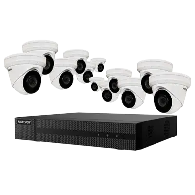HIK-EKI-K164T412: 16-Channel 4MP Turret PoE Security Kit with 4TB HDD