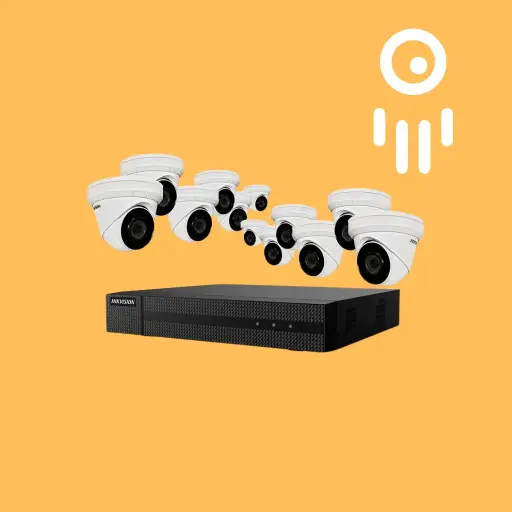 HIK-EKI-K164T412: 16-Channel 4MP Turret PoE Security Kit with 4TB HDD