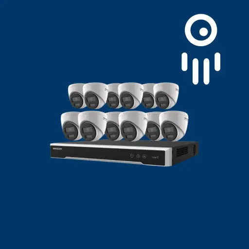 HIK-EKI-K164T412C : 16-Channel 4K Surveillance System with 4TB HDD and 12 Outdoor Cameras