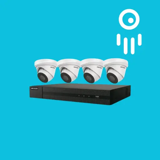 HIK-EKI-K41T44C: 4MP ColorVu Turret PoE Security Kit