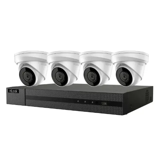 HIK-IK-4144TH-MH/P : HiLook 4MP PoE Turret Kit: Complete Surveillance Solution for Small Spaces