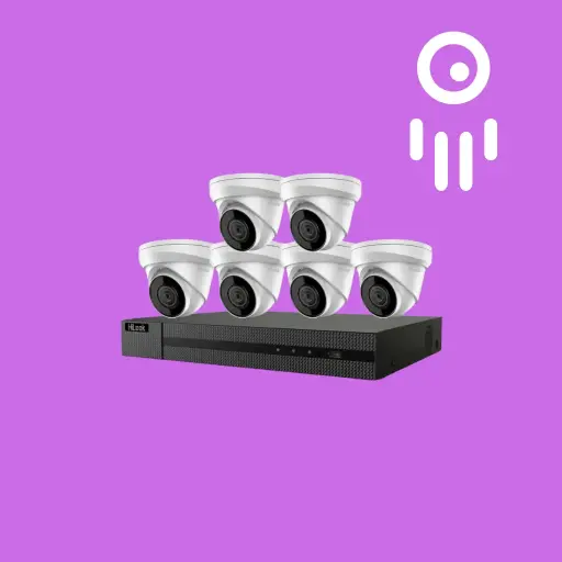 HIK-IK-6284TH-MH/P : HiLook 4K PoE Turret Kit: Complete Surveillance Solution for Small Businesses and Homes