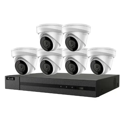 HIK-IK-6284TH-MH/P : HiLook 4K PoE Turret Kit: Complete Surveillance Solution for Small Businesses and Homes