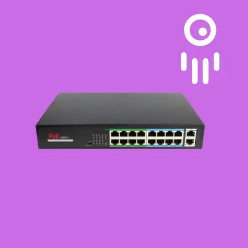 RAD-16POE250GSFP : 19-Port Full Gigabit PoE Switch | 250W Power | VLAN & Long Distance Ports