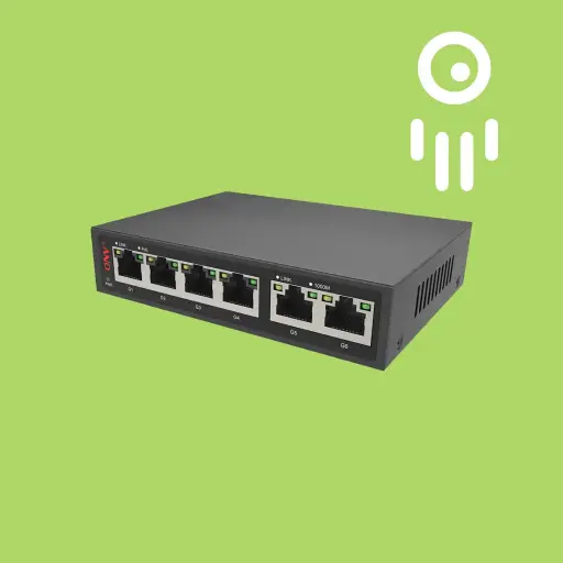 RAD-4POE250W :6-Port Full Gigabit PoE Switch | 4 PoE Ports, 250W Power