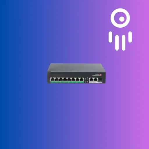 RAD-8POE: 10-Port Long Distance PoE Switch | 8 PoE Ports | 120W Power | 250m Range