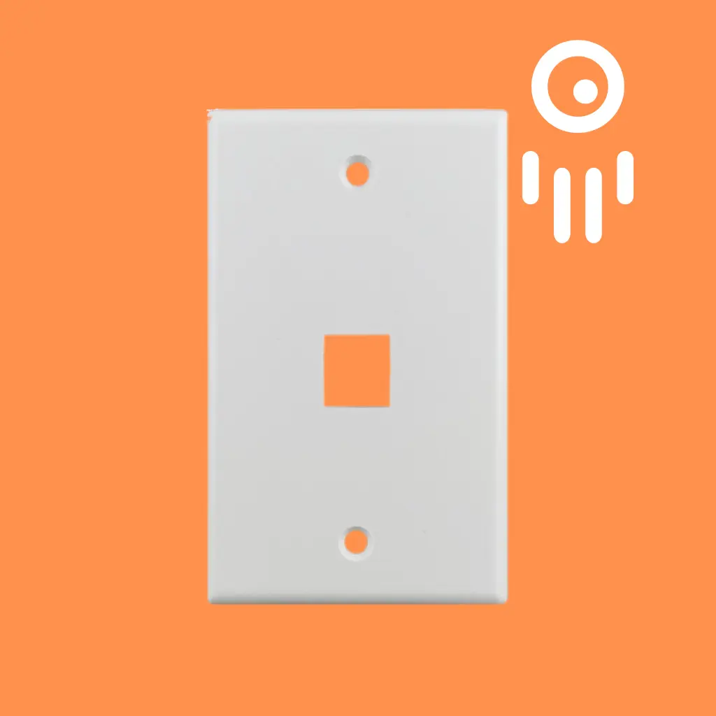 Simply45 S45-3201W 1-Port Keystone Wall Plate - White
