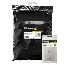 S45-3201W-25 : 25-Pack of 1-Port Keystone Wall Plates - White