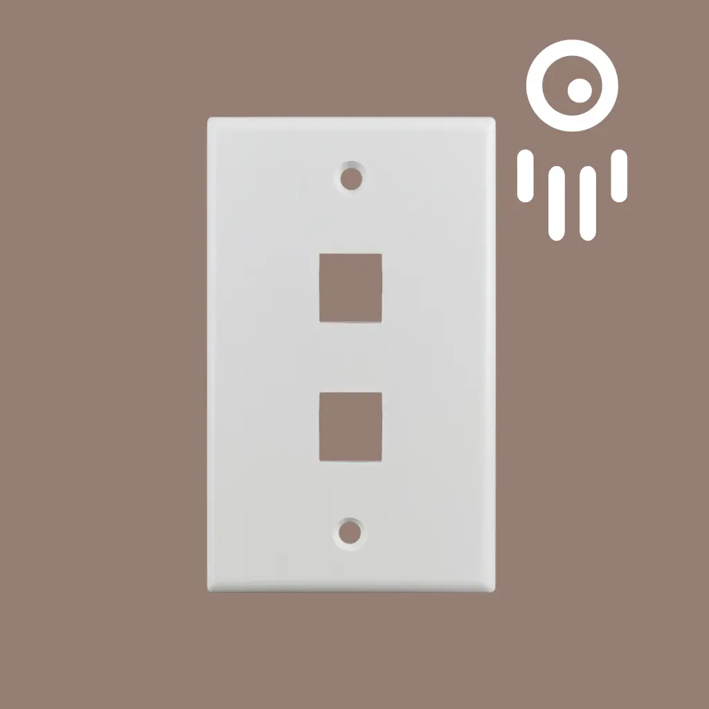 Simply45 S45-3202W 2-Port Keystone Wall Plate - White