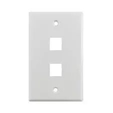 S45-3202W 2-Port Keystone Wall Plate - White