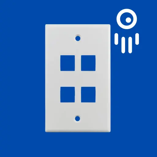 S45-3204W 4-Port Keystone Wall Plate - White