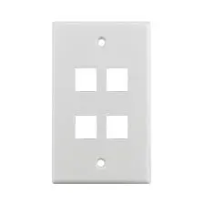 S45-3204W 4-Port Keystone Wall Plate - White