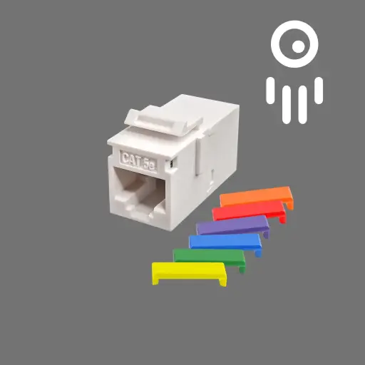 S45-3250W Cat5e Unshielded Keystone Feed-Thru Coupler (White)