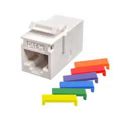 S45-3250W Cat5e Unshielded Keystone Feed-Thru Coupler (White)