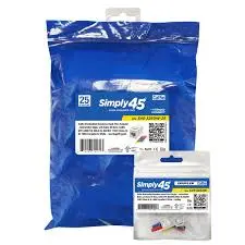 S45-3250W-25: 25-Pack Cat5e Unshielded Keystone Feed-Thru Couplers