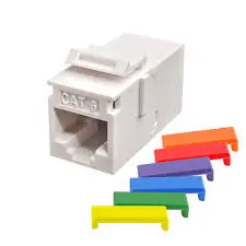 S45-3260W Cat6 Unshielded Keystone Feed-Thru Coupler (White)