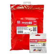 S45-3260W-25: 25-Pack Cat6 Unshielded Keystone Feed-Thru Couplers (White)