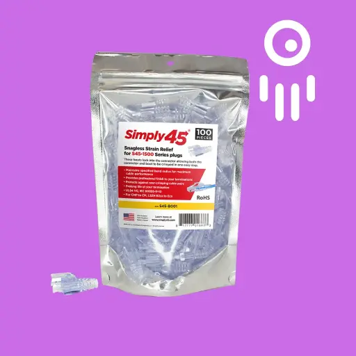 S45-B001 Cat5e UTP Integrated Strain Reliefs (100-Pack)