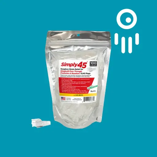 S45-B002 Cat6/6a UTP Integrated Strain Reliefs (100-Pack)