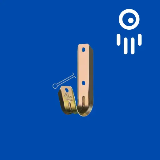 S45-JH21-10 Standard J-Hooks with Retainer Pin (10-Pack)