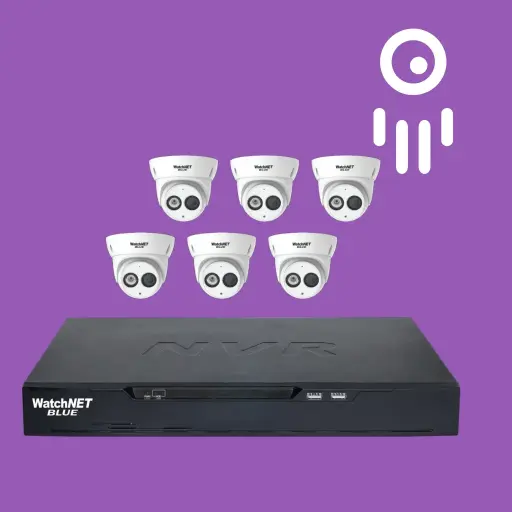 WatchNET WAT-BLS-08KIT6-50IRBF: Complete 8-Channel PoE Security System with AI Features