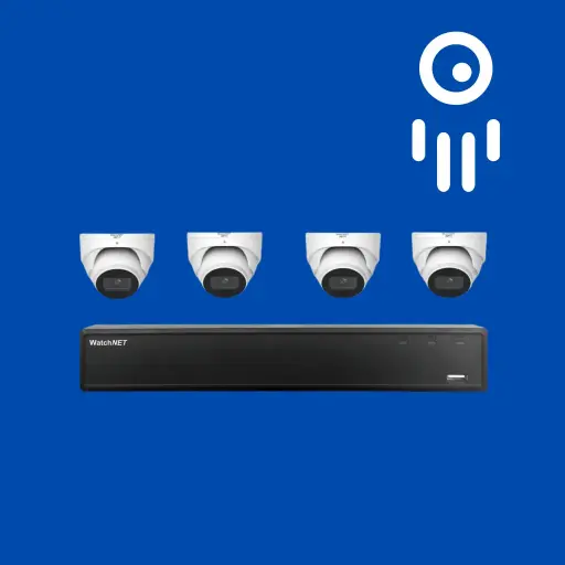 WatchNET WAT-ENM-04KIT4-50T3M :  5MP AI Turret Security Kit,Proactive Deterrence and Advanced Analytics