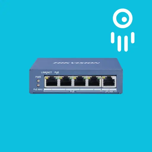 Hikvision HIK-DS-3E0505P-E 4 Port POE