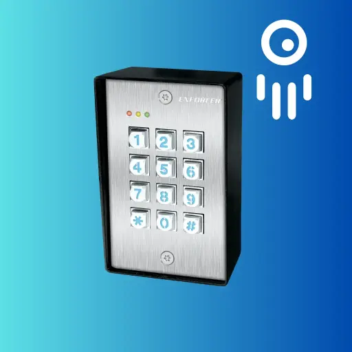 SEC-SK-1123-SDQ  Surface-Mount Outdoor Illuminated Stand-Alone Keypad. Weather