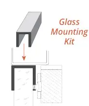 Camden CAM-CX-MA0611  Glass door kit for 600 LBS 