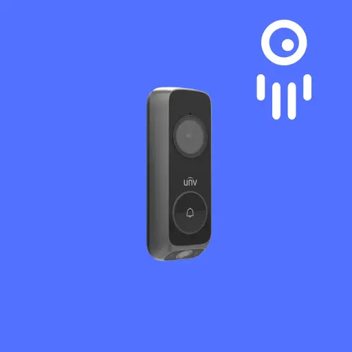 Uniview UNV-ED-525B-WB-DG 3+2MP Dual-Lens Video, 2.4Ghz and 5Ghz operating frequency band Doorbell,IP65 (DARK GRAY)