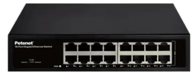Petenet PET-S7016 - 16-Port Gigabit Unmanaged Ethernet Switch (Non-POE)